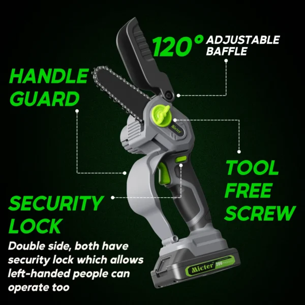 micter 4 inch mini chain saws cordless 2