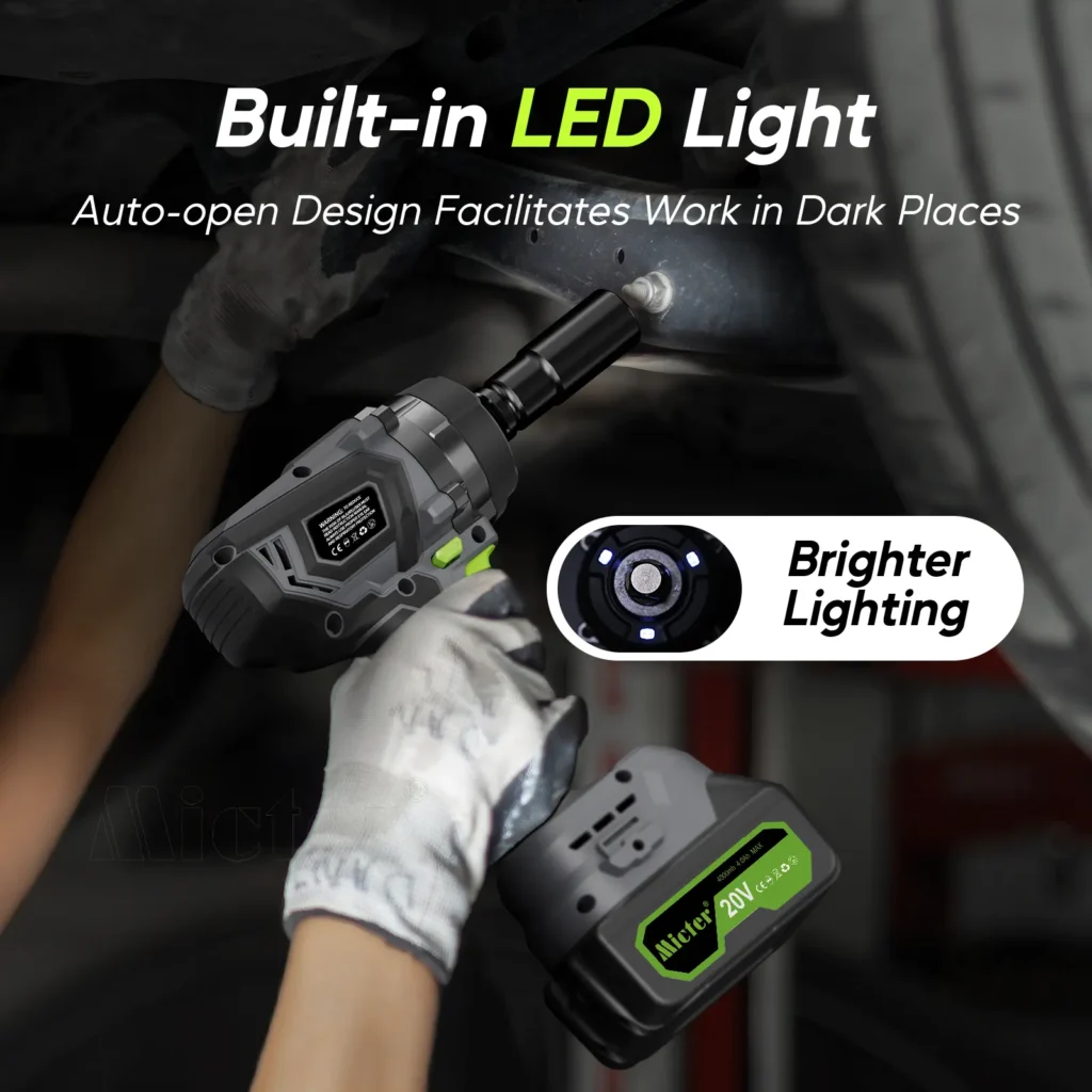 minter electric impact wrench with led
