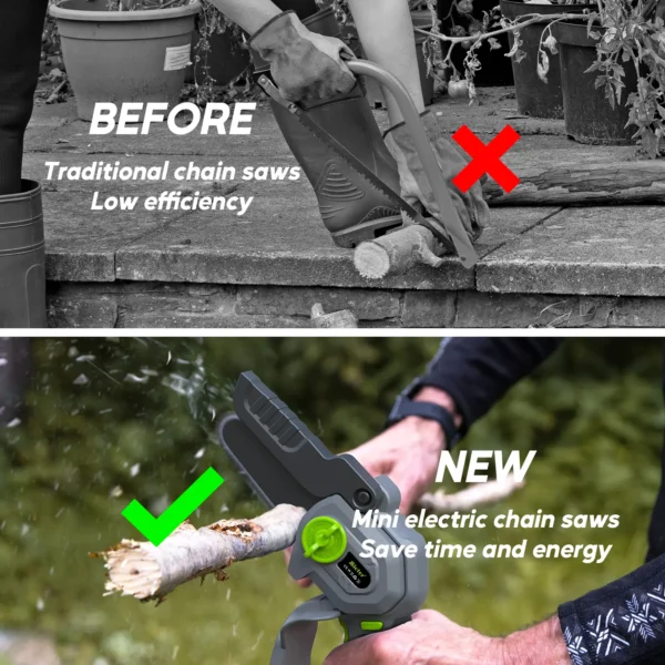 traditional chain saws vs micter electric chain saws